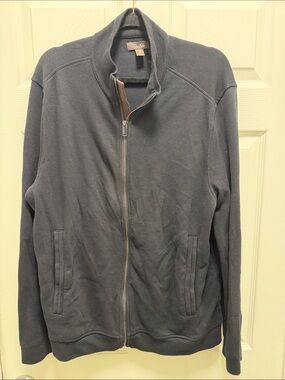 Men's Full-Zip Knit Sweater Jacket in Charcoal